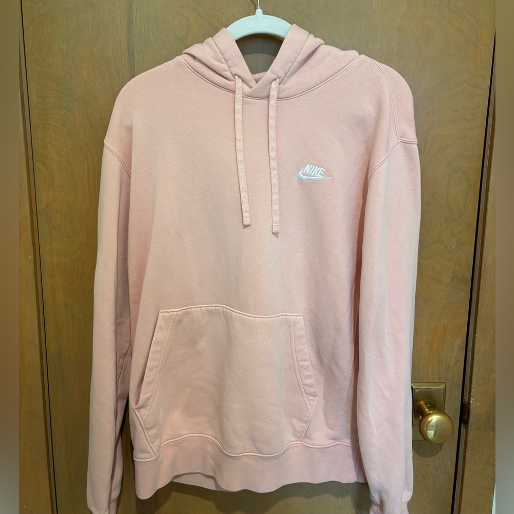 pink nike hoodie size medium